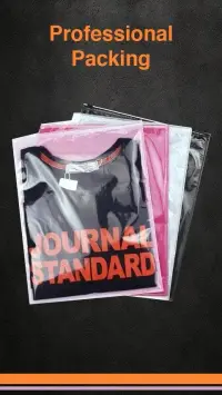 Finished corporate uniform t-shirts trimmed, checked and packed by size before dispatch
