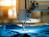 Garment manufacturing being done on a t shirt factory in India