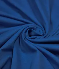 A close up image of a dark blue colour supima knit fabric